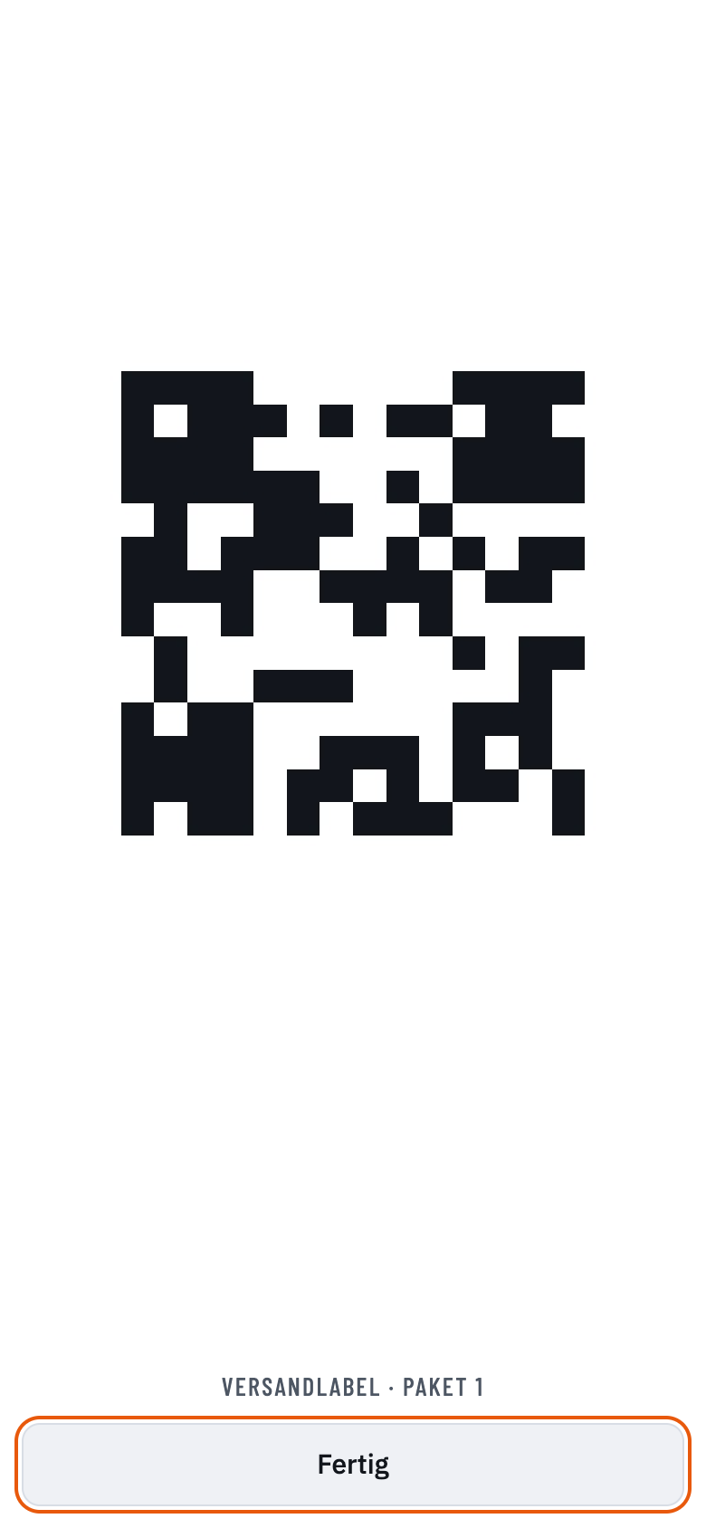 Code formatfüllend auf weißem Grund